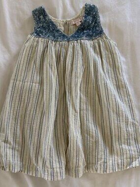 Pink Chicken Riviera Stripe Girls Dress 3T